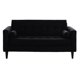 thumbnail image 1 of Sofa Retro 3 Cuerpos Felpa 00 Negro, 1 of 5