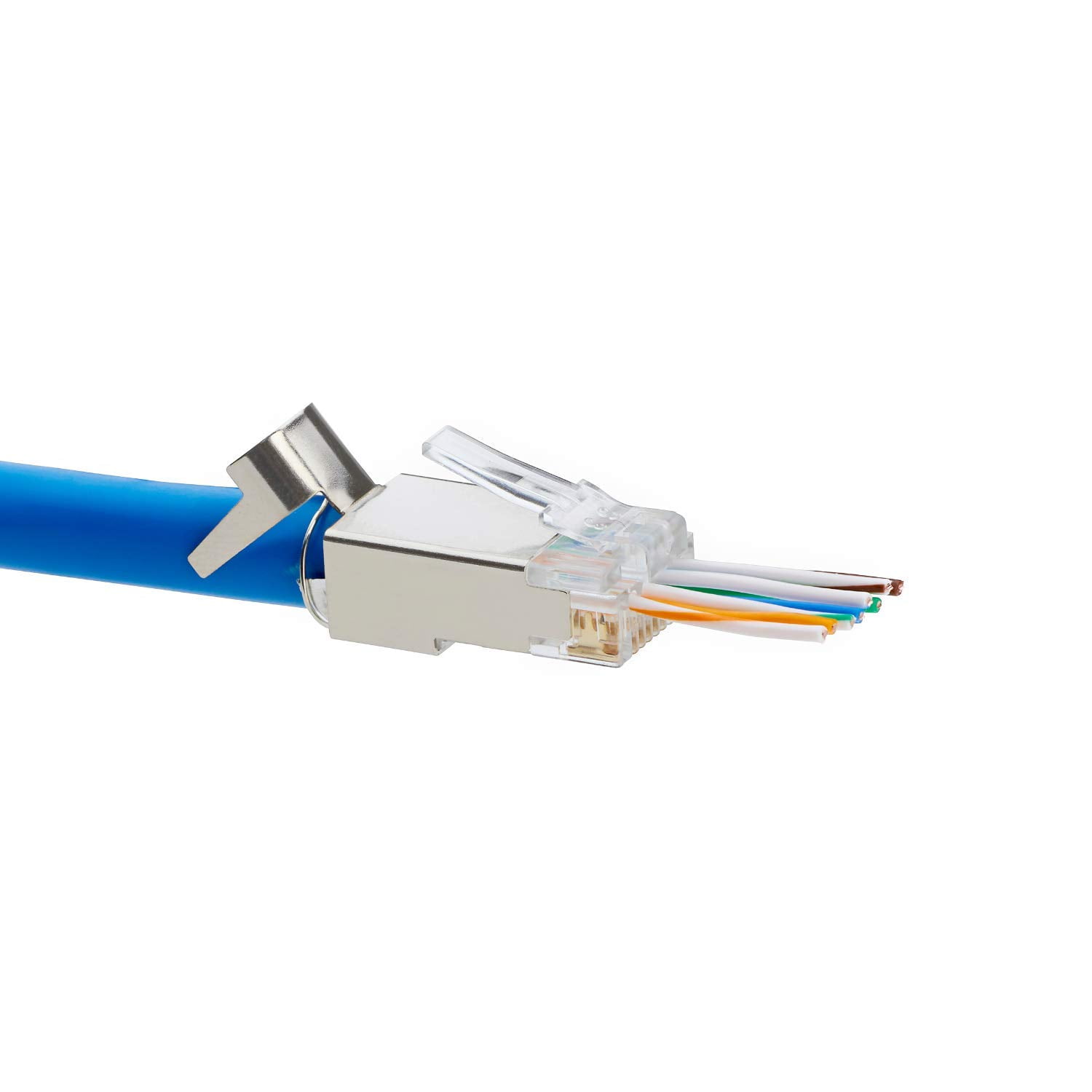 True Cable - Enchufes Modulares De Paso Rj45 Cat6/6a Blindados, 50 Unidades