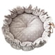 thumbnail image 4 of Cama mullida para perros y , alfombrilla ajustable cálida, suministros para perros y medianos, forma forma forma , ligera, cómoda para invierno, - punto gris claro, 4 of 5