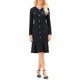 thumbnail image 1 of INSPIRE CHIC Vestido de Mujer Bodycon Sirena Tweed Manga Larga Elegante Cóctel Cola de Pescado M Azul Negro, 1 of 5