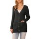 thumbnail image 2 of INSPIRE CHIC Cárdigan de suéter casual para mujer con tejido de punto retorcido para otoño e invierno XS Negro, 2 of 6