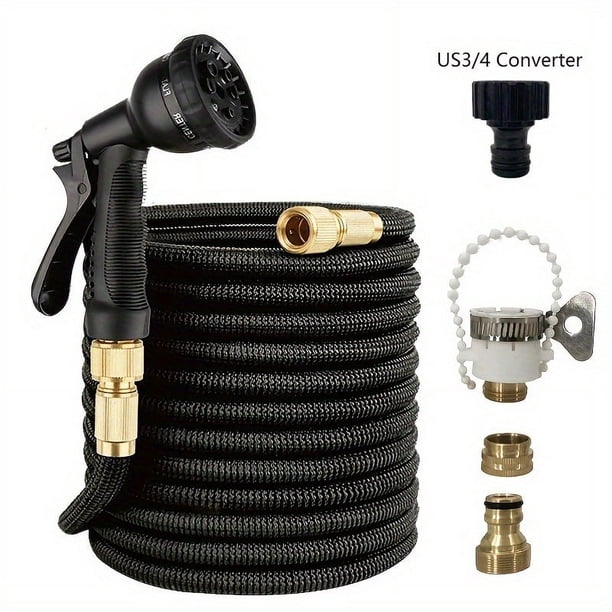 1 Set Of 8-Function Car Wash Water Hose, Gardening Watering Flower Rubber Hose, Retractable Hose, High Pressure Car Wash Water Gun, Washing Car Tool Set