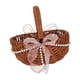 thumbnail image 3 of Cesta de flores pequeña tejida, cesta de almacenamiento artesanal, práctica cesta de verduras, decoración del hogar para senderismo, boda, fiesta de Marrón claro M, 3 of 5