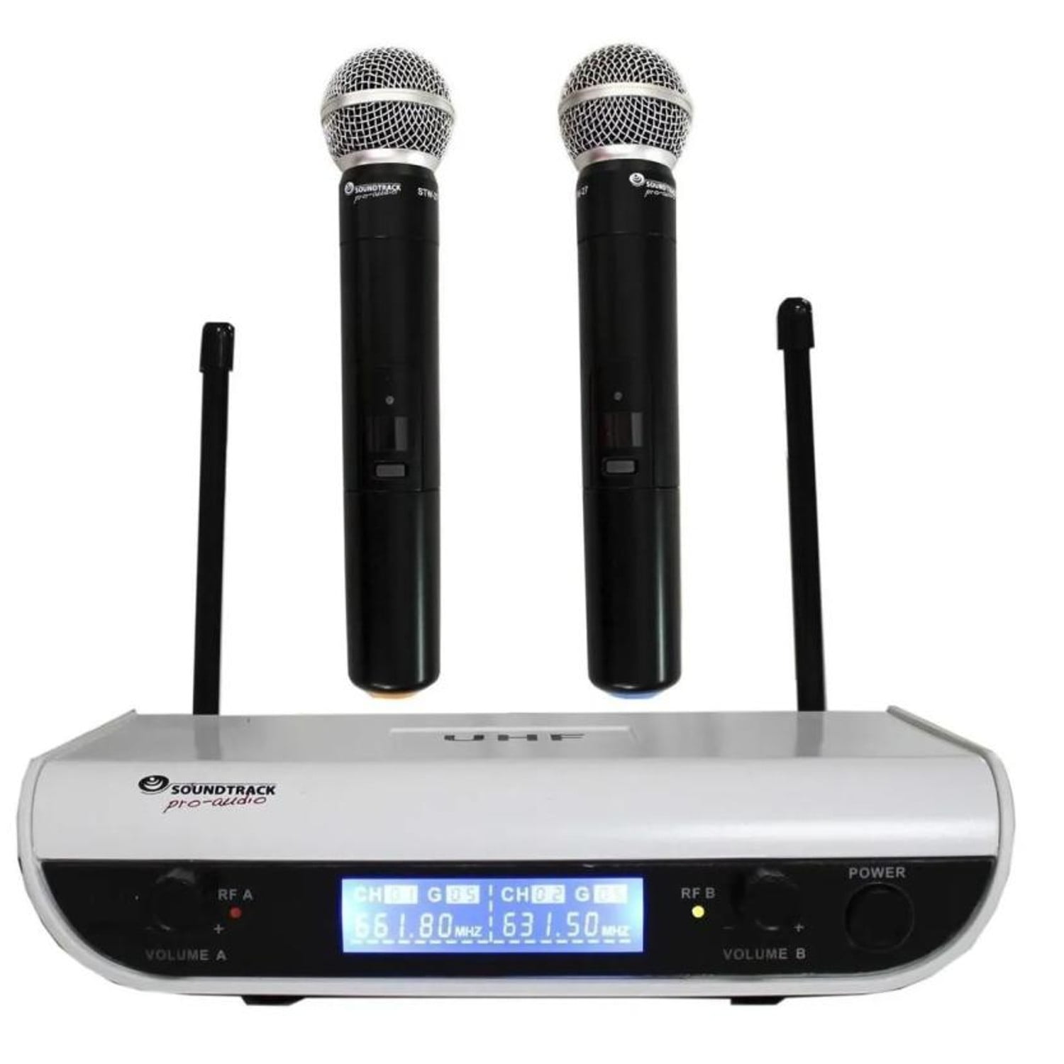 Microfonos Inalambricos Dobles Soundtrack Stw 27hu2