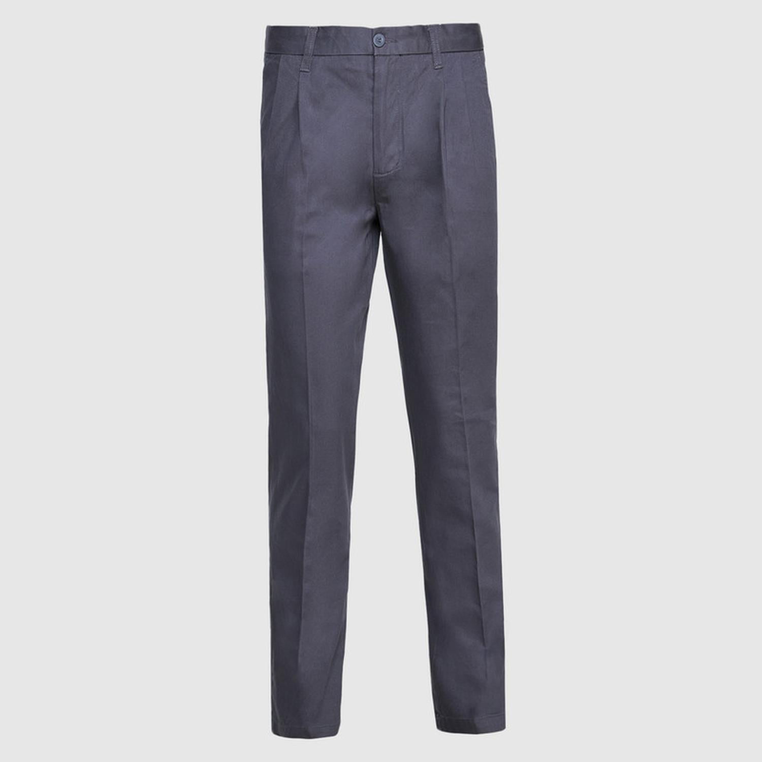 Jayson - Pantalón Gabardina 100% Algodón C/pinzas Hombre Gris Oscuro 44