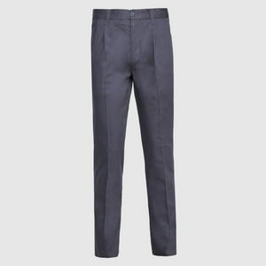 Jayson - Pantalón Gabardina 100% Algodón C/Pinzas Hombre Gris Oscuro 42