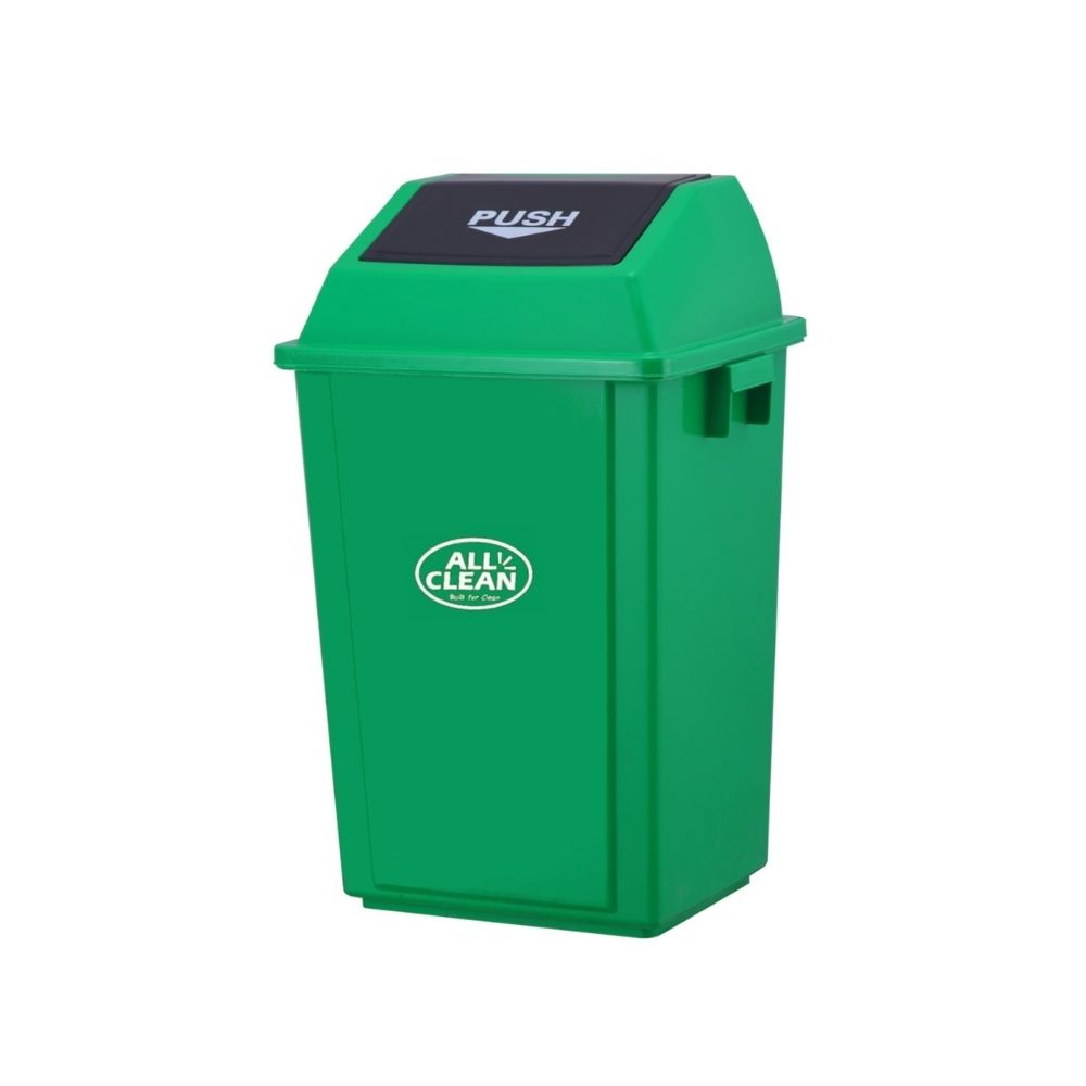 All Clean - Basurero 60 Litros Tapa Vaiven Verde