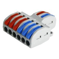 Genérica - Conector Cableado Rápido Tipo Wago Entrada Salida Múltiples Multicolor