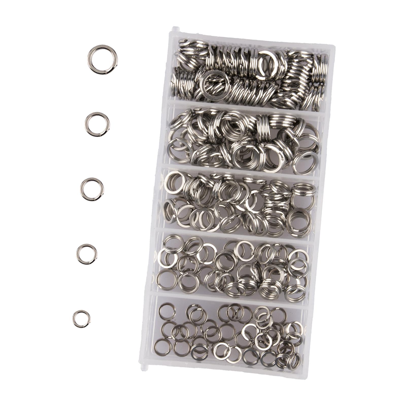 Ioensy - Anillos Divididos De Pesca De 200 Piezas, Resistentes Para Equipo De Pesca, Círculo De Agua Salada De Agua Dulce