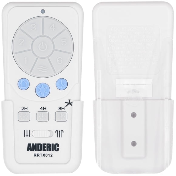 Control remoto Anderic RRTX012 para ventilador de techo, motor DC de 6 velocidades
