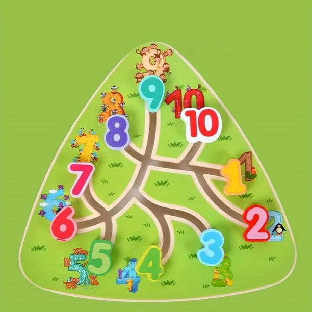 Children's Early Education Toys, Thinking Games, Shapes, Fruits, Marine Life, Cars, Numbers, Wooden Tracks, Intelligence Development, Walking Mazes
