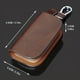 thumbnail image 2 of Premium Genuine Leather Remote Car Key Case - Key Fob Protector and Keychain Holder with Zipper Bag for Car Accessories, 2 of 2