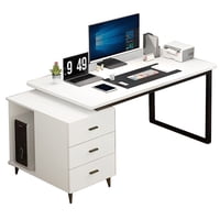 Vidita - Escritorio Con Cajonera Móvil 140 Cm Pata Metálica