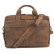 thumbnail image 1 of Maletín Vintage de Cuero Grano Completo Tan de Leather & Latch, 1 of 6