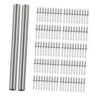 Bothyi - Clavo De Hilo De Rodapié De Doble Cabeza Con Herramienta De Manga Específica Para Clavos, Clavos De Cemento, 100 Piezas