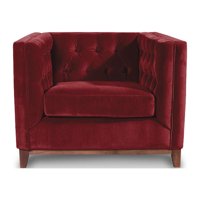 Latam Home - Sofa Roma 1 C Tela Velvet Burdeo