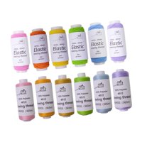 Bothyi - Surtido De 12 Hilos De Coser Elásticos Para Máquina Overlock De Tejido Arcoíris