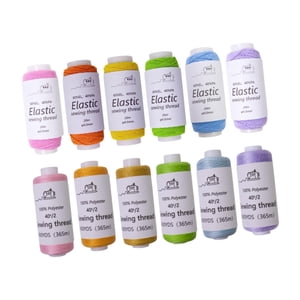 Bothyi - Surtido De 12 Hilos De Coser Elásticos Para Máquina Overlock De Tejido Arcoíris