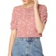 thumbnail image 2 of INSPIRE CHIC Blusas de Mujer con Fruncido Cuello Redondo Manga Corta Camisa Floral Rosa M, 2 of 7
