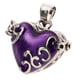 thumbnail image 1 of Collar Con Colgante De Urna De Recuerdo De Cremación Con Esmalte De Corazón Que Se Puede Abrir, Color Morado, 1 of 2