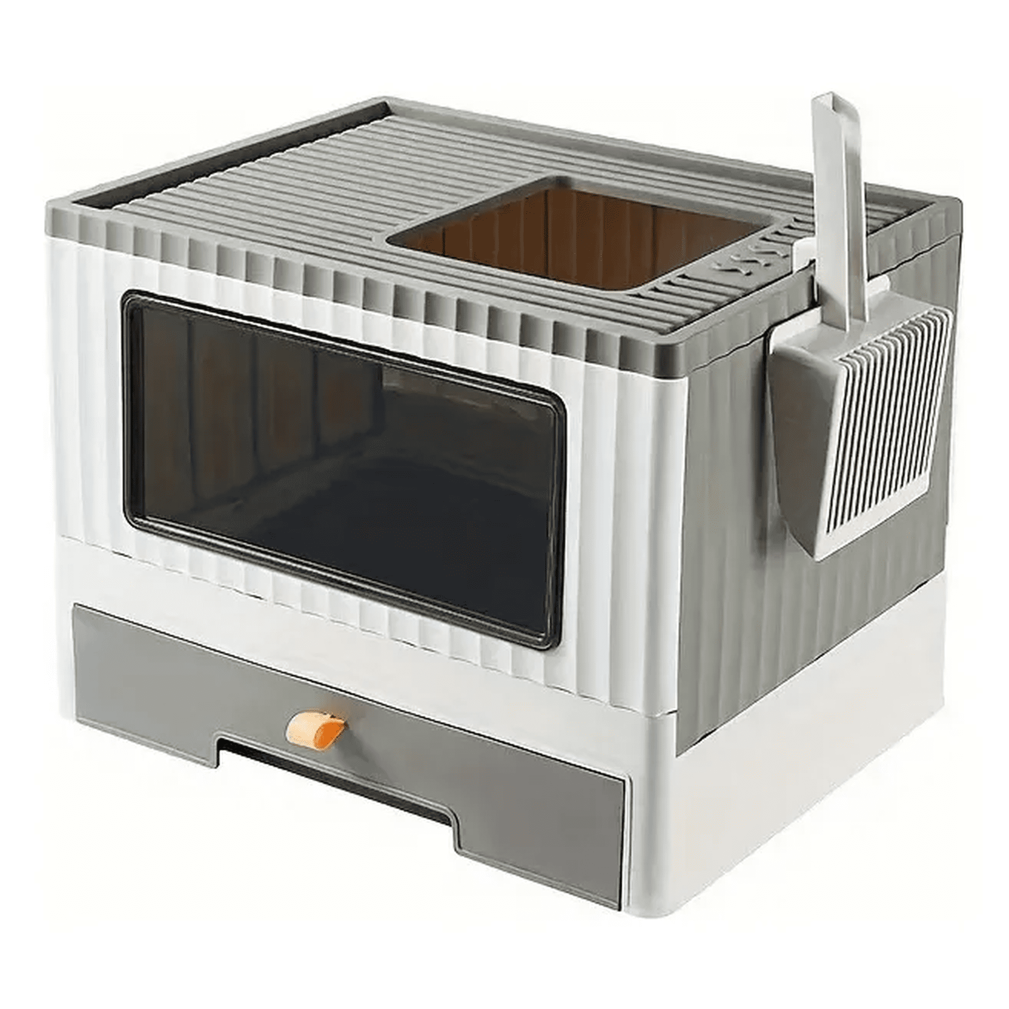 Genérico - Caja De Arena Para Gatos Plegable Bandeja Cuadrada Plastico