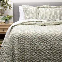 Zahr - Cubrecama Estampado Sherpa Doble Verde