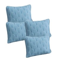 Genérico - Set De 4 Fundas De Cojin Serie Abanico 30X50 Cm Celeste