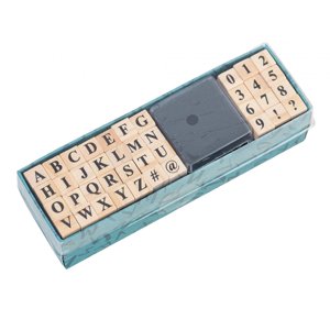 Magideal - 40 Piezas De Sellos De Madera Con Números Y Letras Del Alfabeto, Sellos De Madera, Sellos Creativos Bonitos Y Ligeros Para Planificador Feliz, Álbumes Estilo A