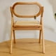 thumbnail image 3 of Silla de Comedor Plegable de Madera y Ratan, 3 of 6