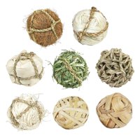 Magideal - Material Natural Conejo Masticar Juguetes Molar Hierba Bola Bola Para Conejo Chinchillas Animales Pequeños Mordiendo Ejercicio