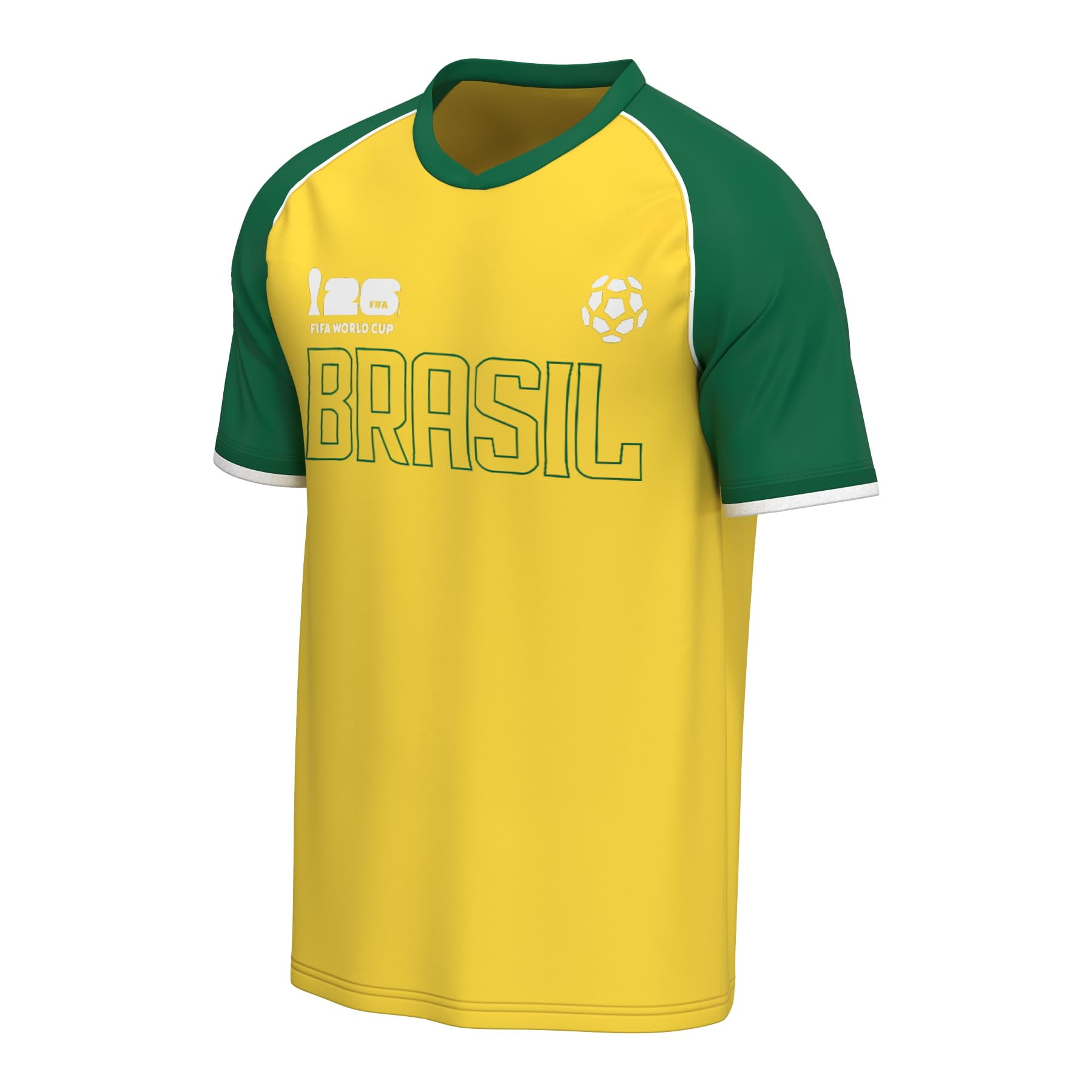Camiseta Raglán De Fútbol Para Hombre Outerstuff Brasil Fifa 2026