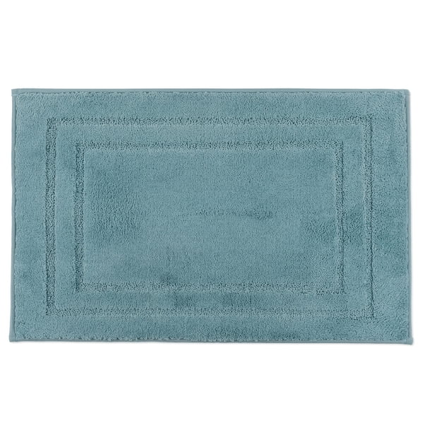 REGALWOVEN Alfombras de Baño Ultra Suaves, Alfombra de Baño Absorbente Antideslizante, Alfombra de Microfibra Gruesa para Ducha, Tina Azul 24" x 16"