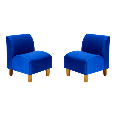 Bodevir - Set Poltrona Soft 1C Felpa 04 Azul Rey