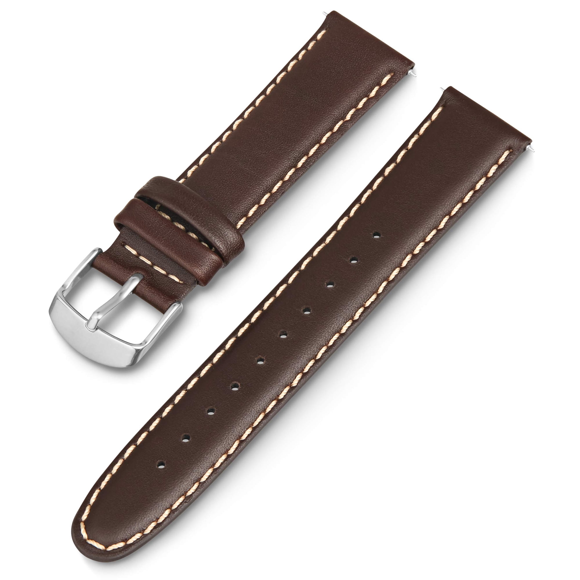 Correa Para Reloj Timex De Cuero Genuino 20 Mm, Marrón Oscuro