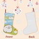 thumbnail image 3 of Molang Tema: Calcetines de Navidad, fino lino blanco para colgar en escaleras y chimenea, decoración navideña para el hogar, regalo de Navidad. 45cm × 32cm, 3 of 5