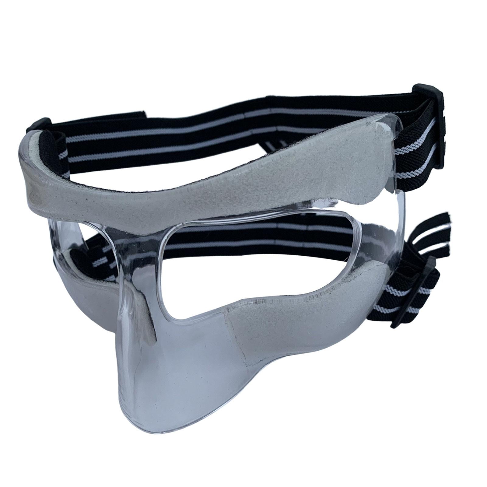 Ioensy - Mascarilla Deportiva Correa Elástica Ajustable Durable Ligero Cara Nariz Guardia 15cmx9cm Negro Blanco