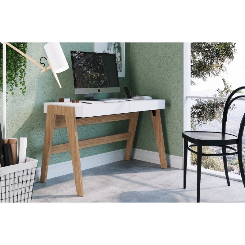 Decocasa - Escritorio 26105 Blanco/Madera