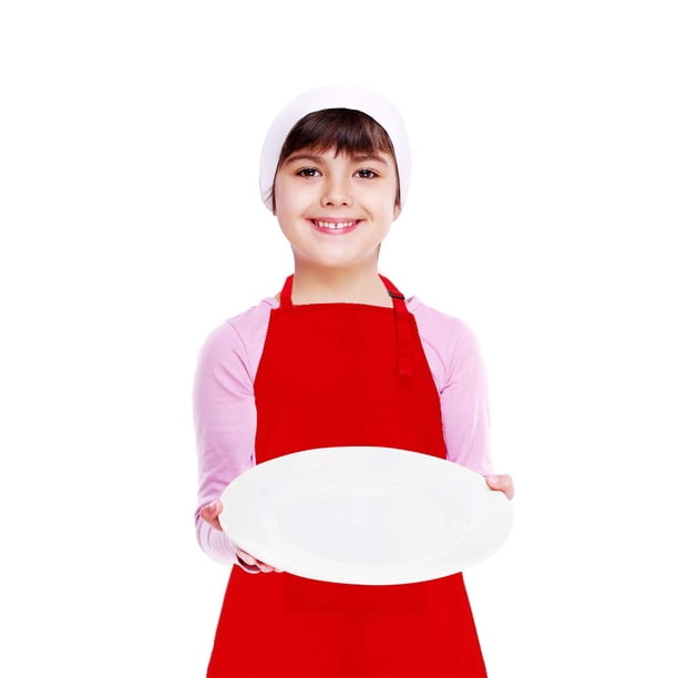 Delantal Infantil Negro Con Estampado “Cocinero Principiante” – Ajustable, 2 Bolsillos, Impermeable – Para Pintar, Cocinar Y Manualidades – Niño O Niña