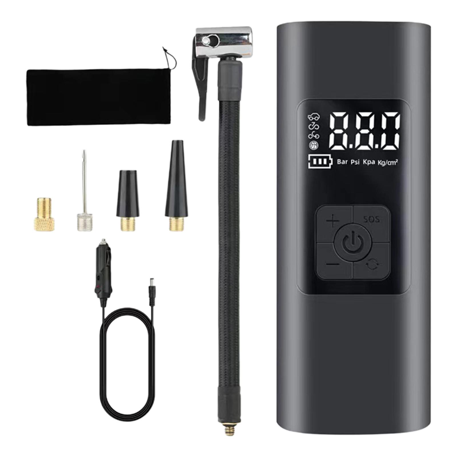 Magideal - Compresor De Aire De 12V, Bomba De Aire Para Coche, Control De Presión De Neumáticos Eléctrico, Inflador De Neumáticos Portátil, Luz Led De Emergencia 1 Encendedor De Cigarrillos