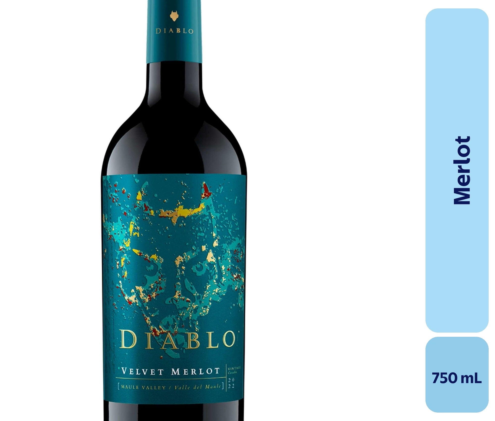 Vino Merlot Botella 750 mL Diablo