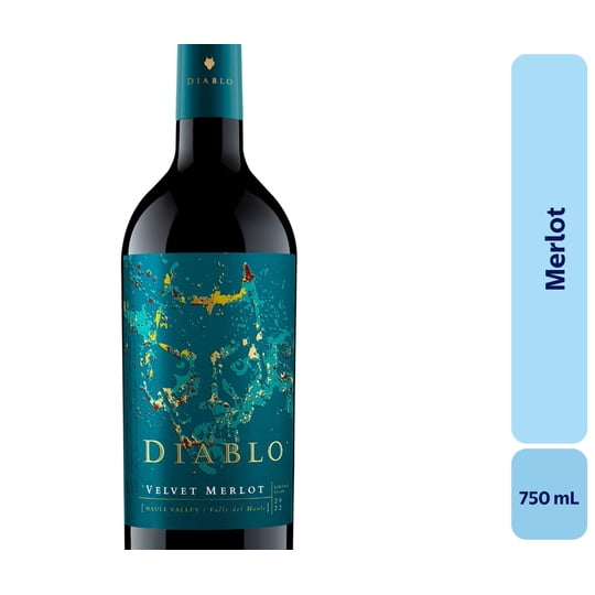 Vino Merlot Botella 750 mL Diablo