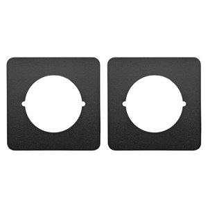 Magideal - 2 Piezas De Placa De Reparación De Refuerzo De Puerta, Placa De Perilla De Puerta, Pestillo, Cubierta De Relleno, Reparación De Fijación De Acero Inox Negro