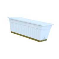 Ioensy - Maceta Con Agujeros De Drenaje Para Vivero, Balcón, Césped, Patio, Ventana, Jardinera Blanca