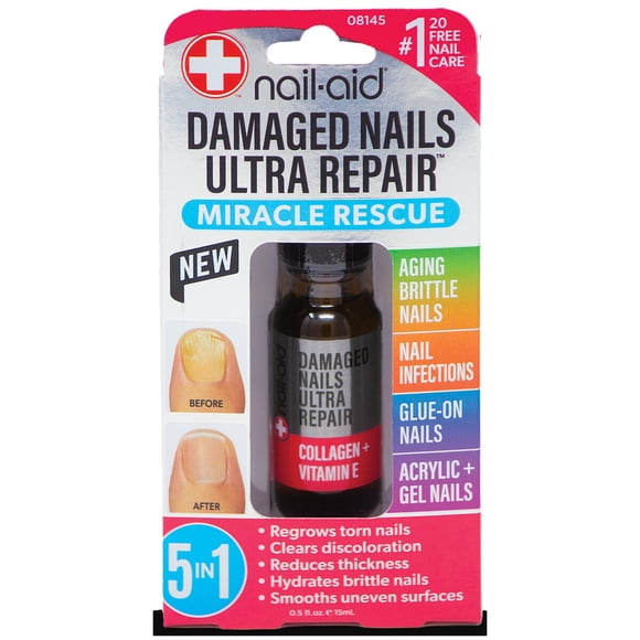 Tratamiento Uñas NailAid 5en1 Ultra Repair 15ml Colágeno Vitamina E