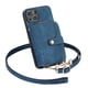 thumbnail image 3 of Funda Tipo Cartera con Correa Cruzada para iPhone 14 Protección Contra Golpes Azul, 3 of 6