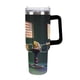 thumbnail image 1 of Maple Vaso aislado de acero inoxidable con asa, diseño temático, regalo para familia, amigos y fans; incluye pajita y encaja en el portavasos estándar, 40 oz, 1 of 6