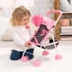 thumbnail image 3 of Set de cochecito para muñecas Bayer Buggy con corazones negros y rosas con accesorios, 3 of 6