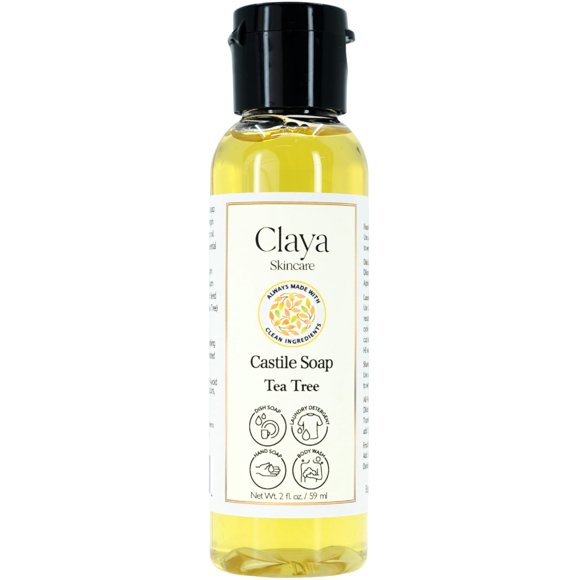 Jabón de Castilla Claya Árbol de Té 59 ml Tamaño de viaje