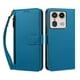 thumbnail image 1 of Funda Tipo Billetera para Motorola Moto Edge 50 Ultra 5G con Soporte y Bolsillo con Cierre Azul, 1 of 1