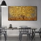 thumbnail image 1 of 1pc, Frameless Golden Tree Oil Painting, Canvas Poster Print For Living Room, Modern Abstract Wall Art, Home Decoration No Frame, 1 of 4